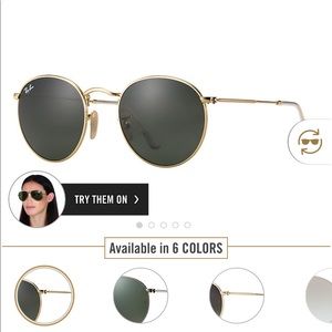 ray ban round metal sunglasses